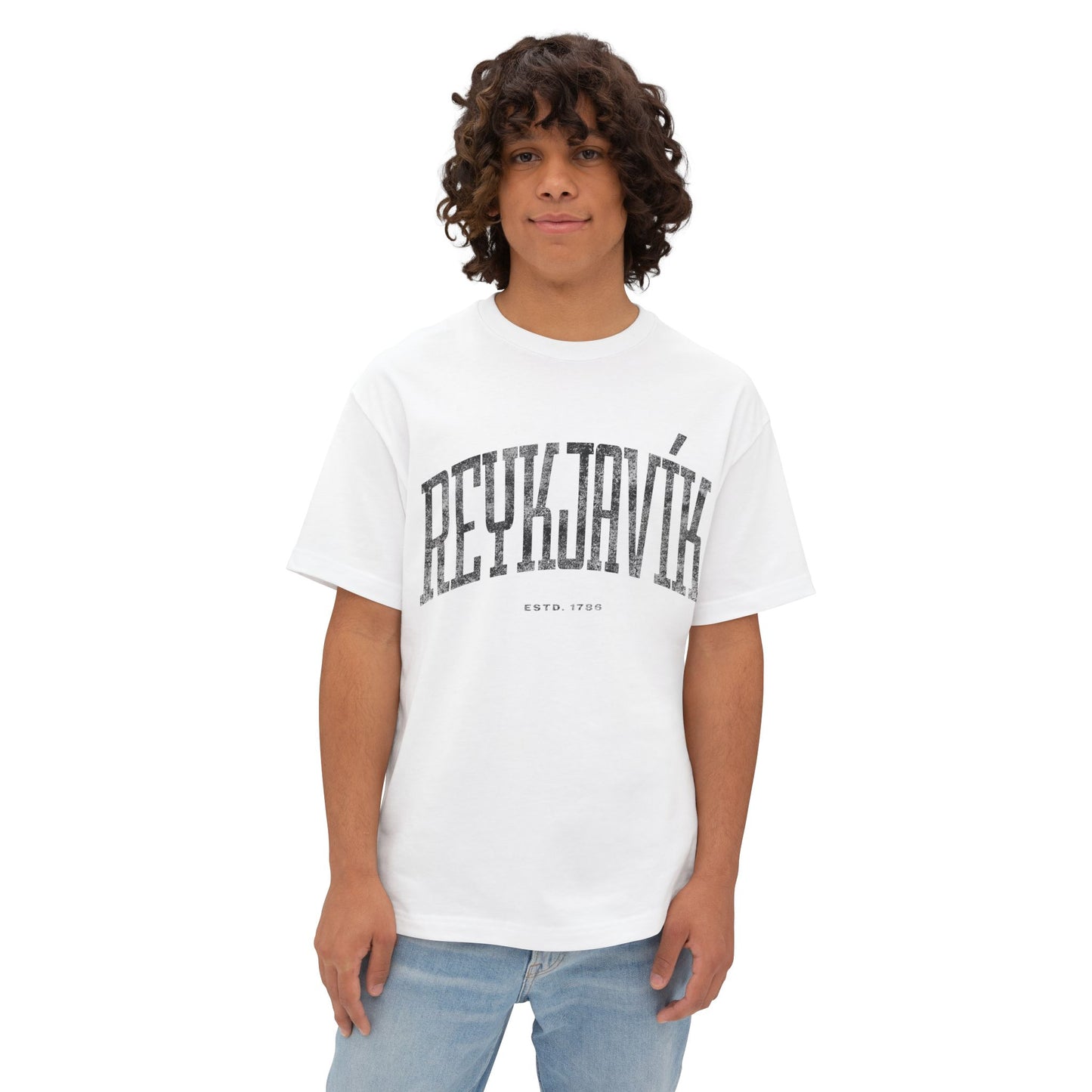 Reykjavík Boxy Tee - Oversized Unisex T-Shirt for Travelers, Urban Chic Style