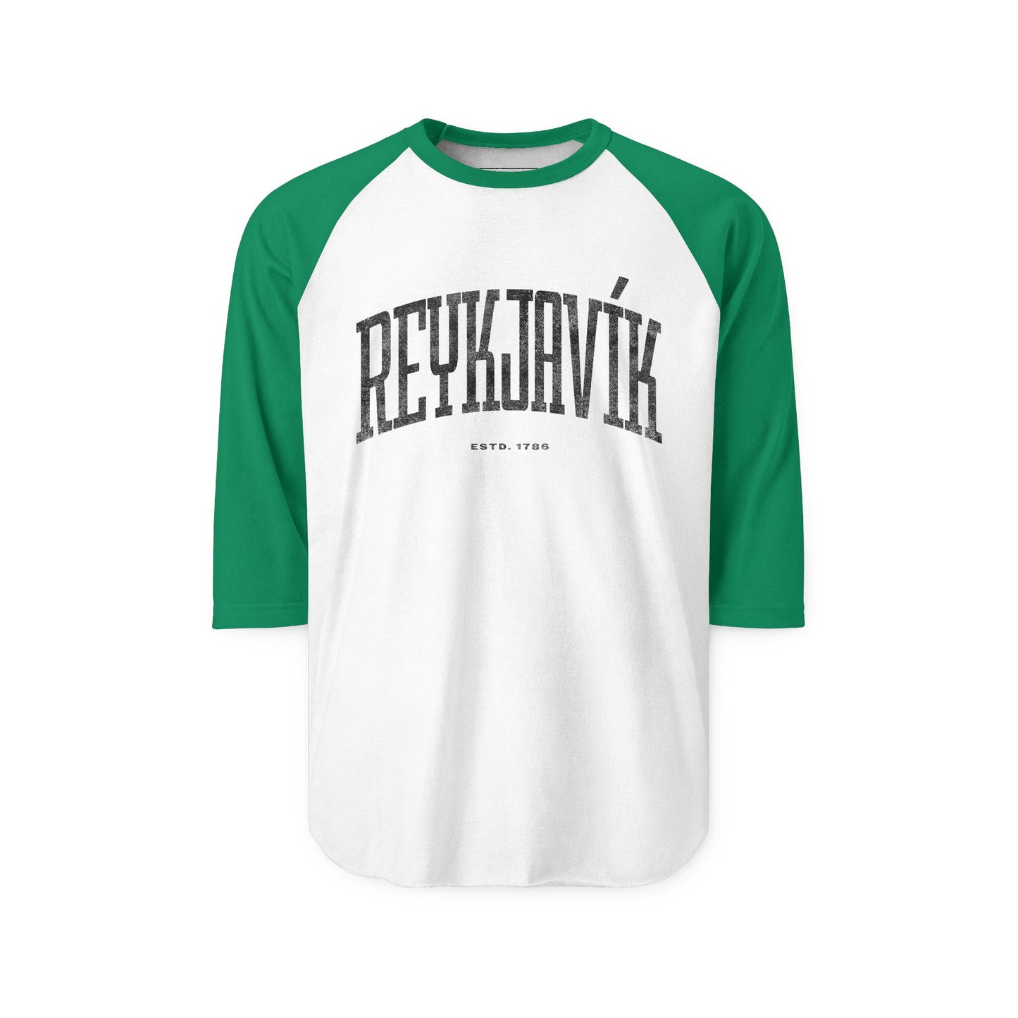Reykjavík Unisex Raglan Shirt. Simple Basics