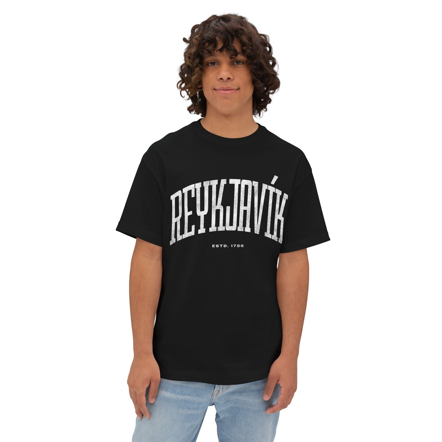 Reykjavík Boxy Tee - Oversized Unisex T-Shirt for Travelers, Urban Chic Style