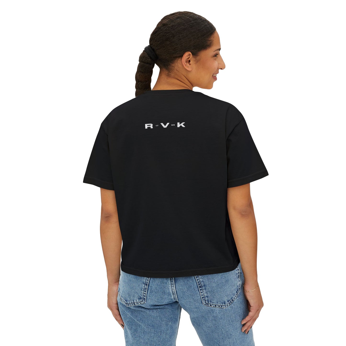 Women's Box Tee - Reykjavík Minimalist Modern Iceland Streetwear