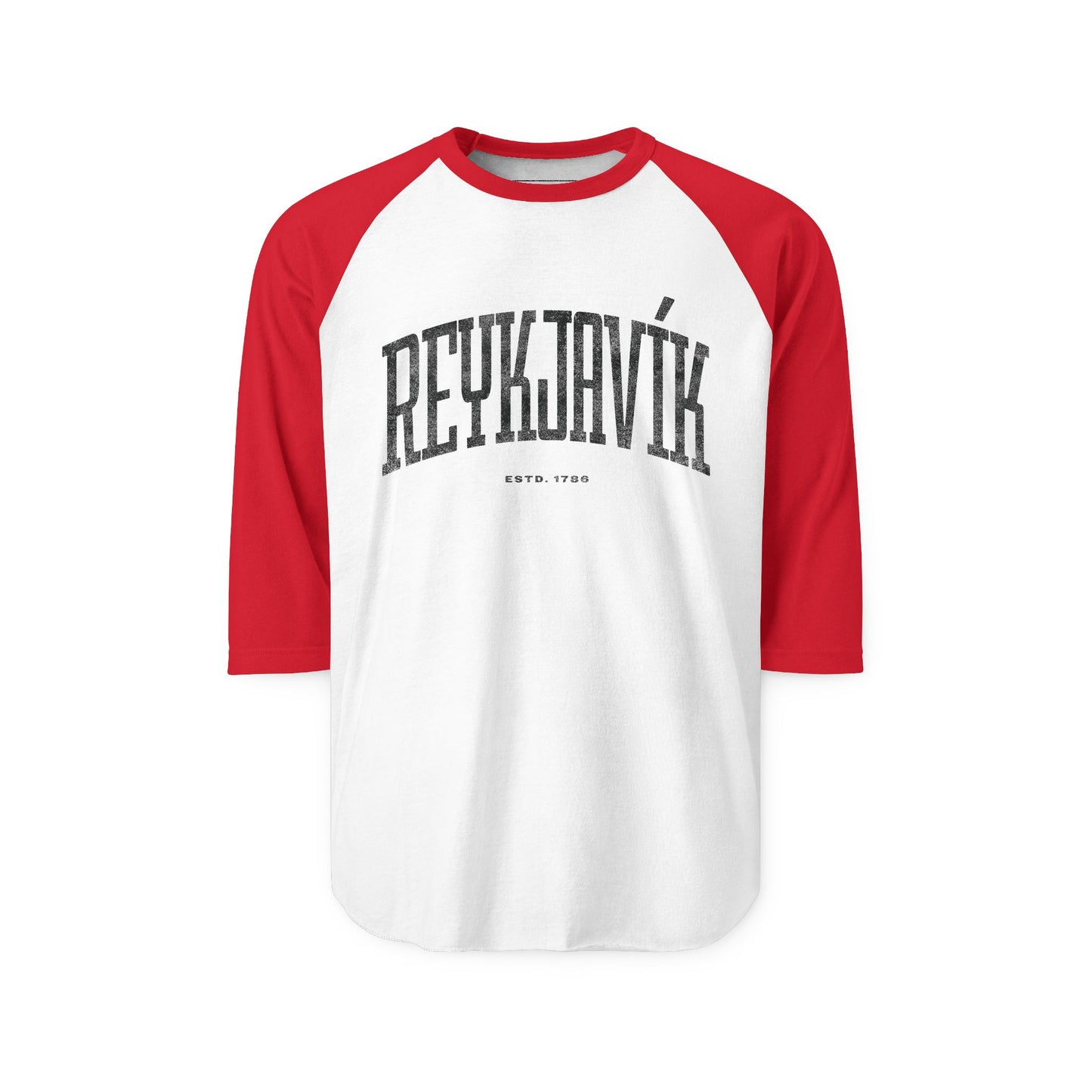 Reykjavík Unisex Raglan Shirt. Simple Basics