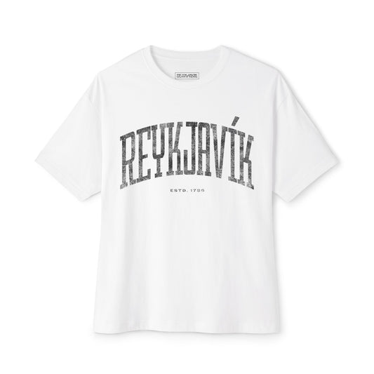 Reykjavík Boxy Tee - Oversized Unisex T-Shirt for Travelers, Urban Chic Style