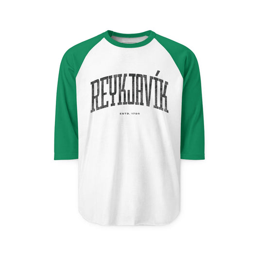Reykjavík Unisex Raglan Shirt. Simple Basics
