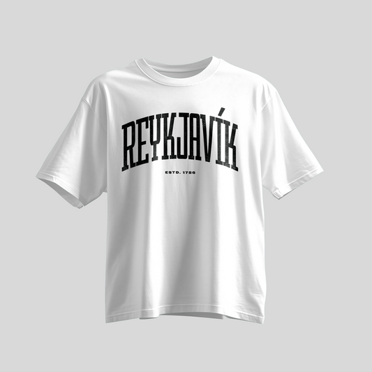 Reykjavík Boxy Tee - Oversized Unisex T-Shirt for Travelers, Urban Chic Style
